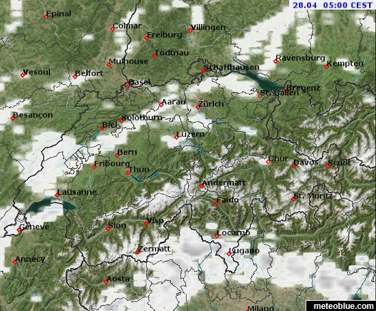 3 Std. Niederschlag	Schweiz
