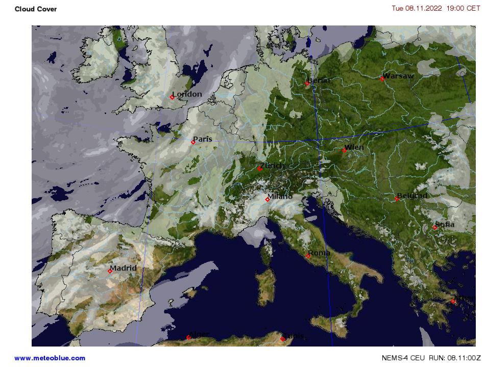 Hărţi Meteo Europa Centrală Meteoblue