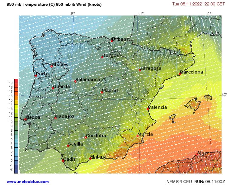 Weather Maps Spain And Portugal Meteoblue