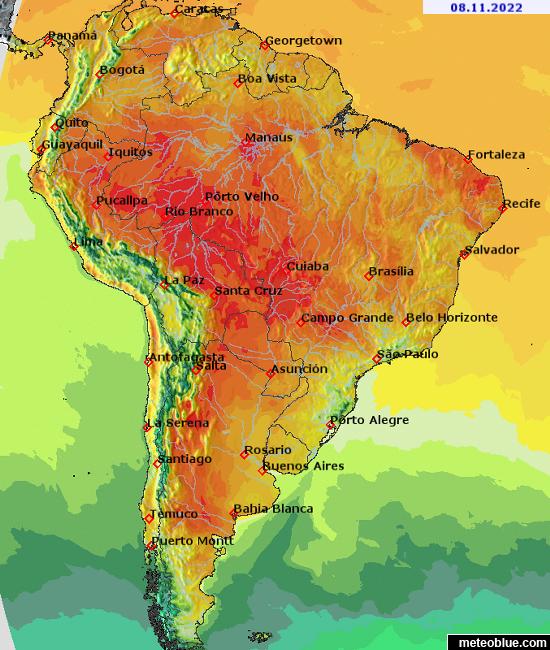 Weather Maps South America Meteoblue