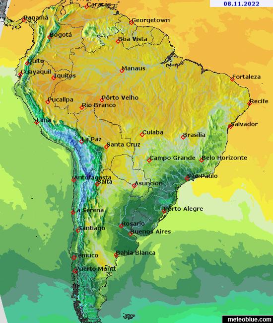 Weather Maps South America Meteoblue